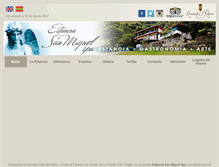 Tablet Screenshot of estanciasanmiguelspa.com